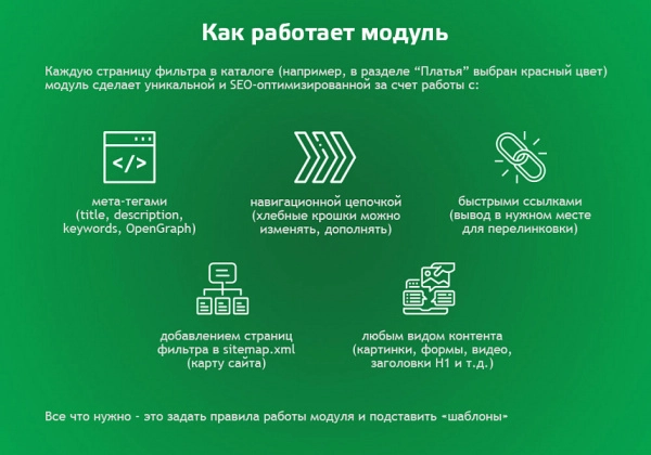 автогенератор seo умного фильтра: мета, sitemap, хлебные крошки и перелинковка для битрикс
