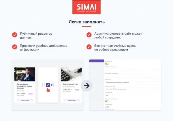 Шаблон simai-sf4: сайт образовательной организации – адаптивный с версией для слабовидящих для битрикс