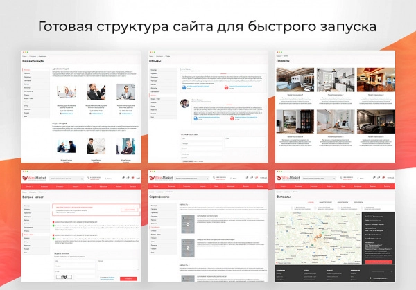 Шаблон market: интернет-магазин (10+ тематик) на битриксе Шаблон market: интернет-магазин (10+ тематик) для битрикс
