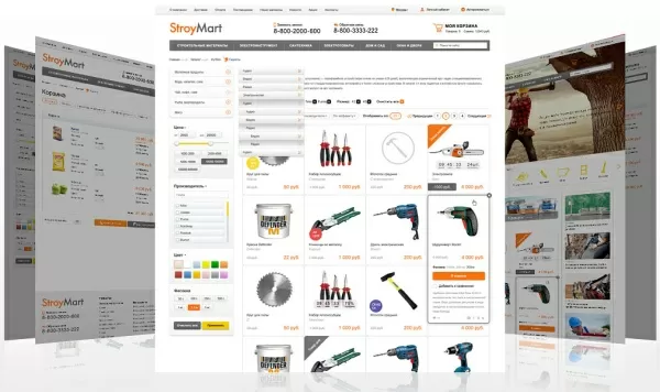 Шаблон stroymart: строительные материалы, сантехника, инструменты для битрикс