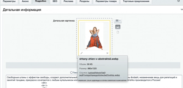 конвертер anywebp - оптимизация изображений в 1 клик для битрикс