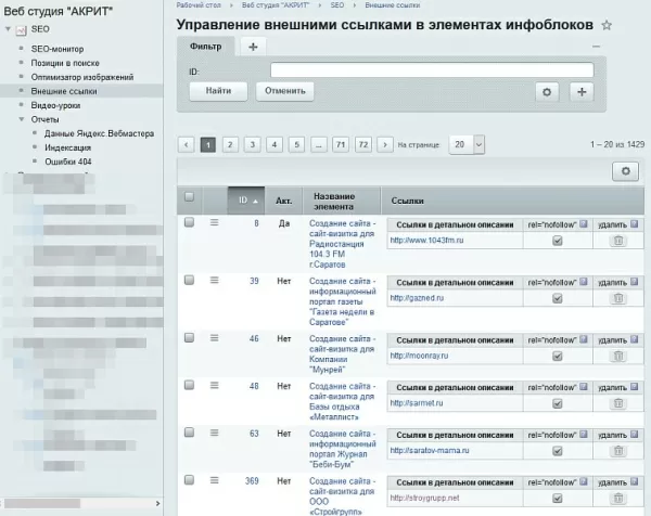 seo - монитор качества + инструменты оптимизации для битрикс