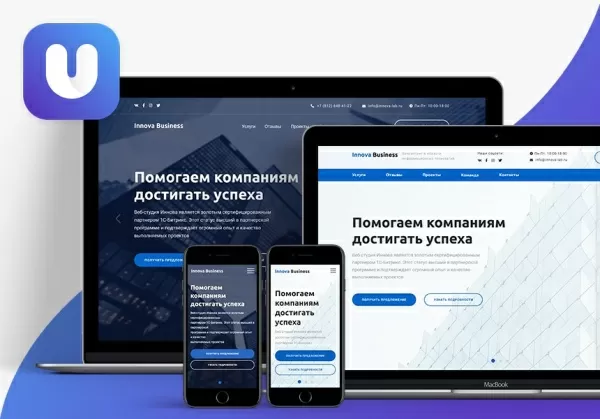 Шаблон иннова: uniland - корпоративный лендинг для битрикс