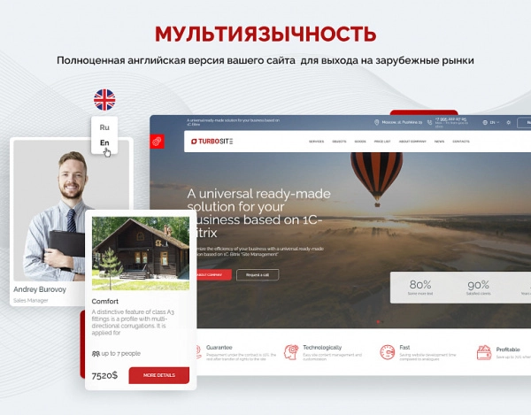 Шаблон турбосайт: универсальный корпоративный сайт для битрикс