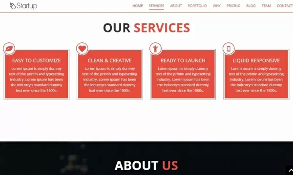 Шаблон сайт startup'а для битрикс