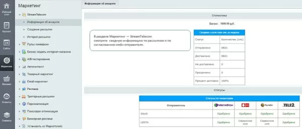 stream telecom: смс, viber, vk рассылки для бизнеса для битрикс