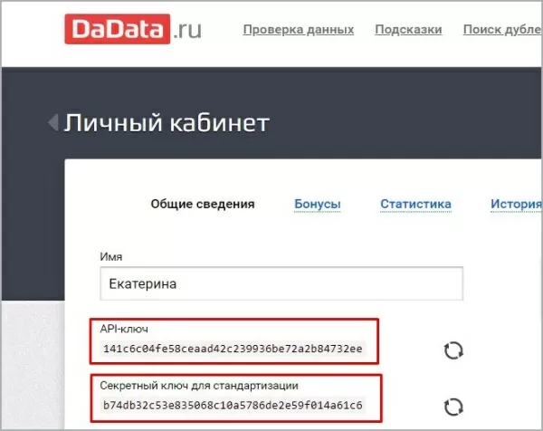 связь с сервисом dadata.ru для битрикс