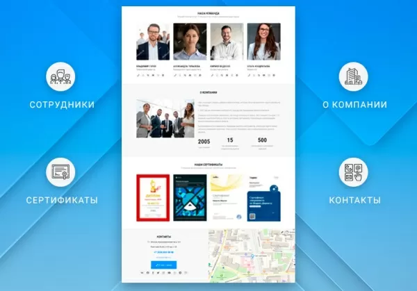 Шаблон готовый одностраничный сайт: корпоративный сайт компании, digital-агентство, smm-интегратор, бизнес для битрикс