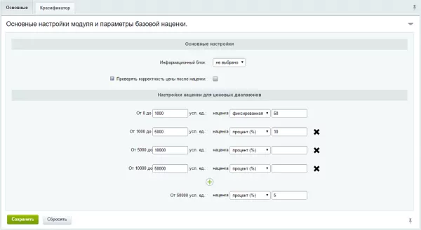 красификатор цен и управление наценками для битрикс